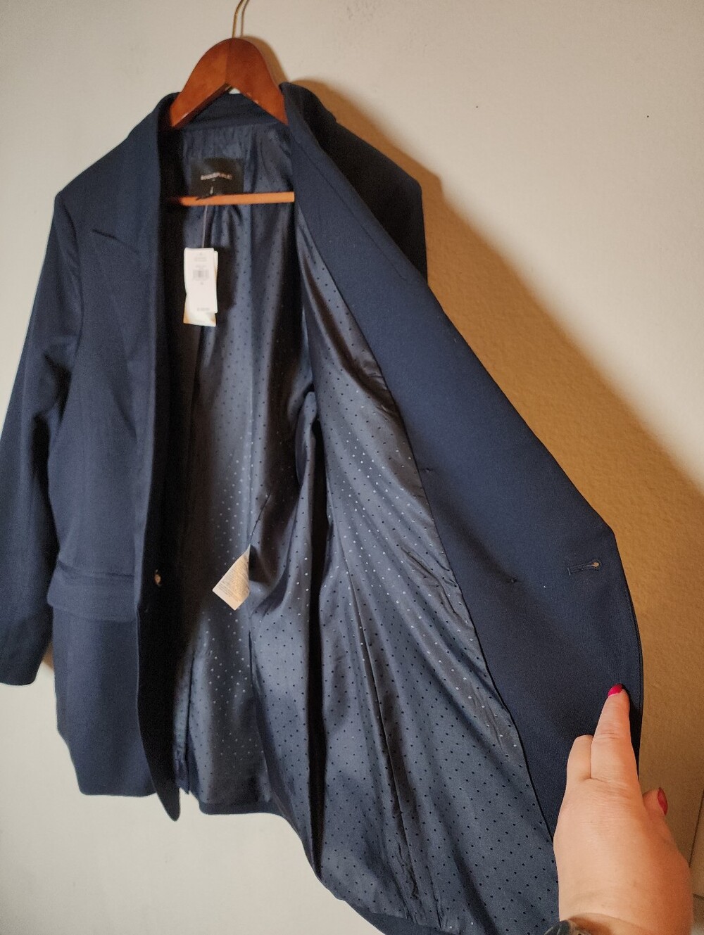 NWT Banana Republic Navy Blue Blazer Jacket Double Breasted Women's Size 16 - Picture 10 of 16
